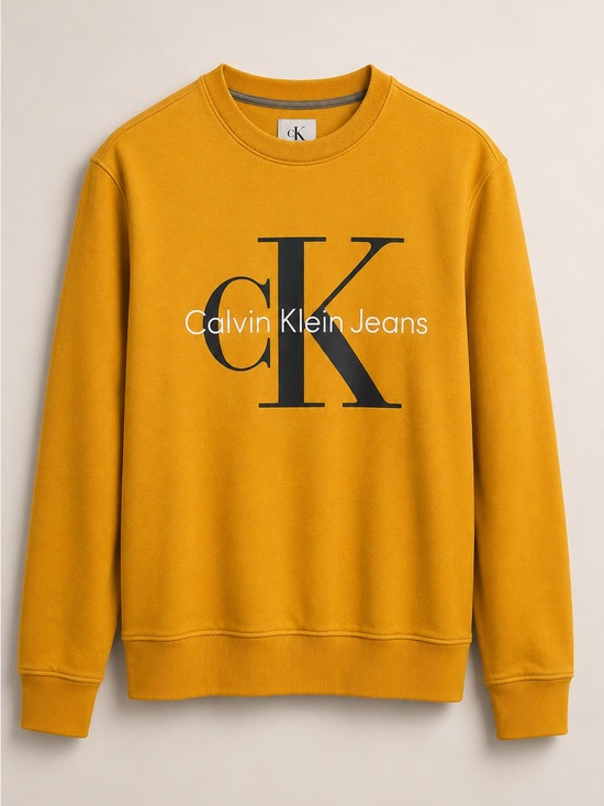 Calvin Klein Jeans Other - Calvin Klein Jeans Men’s Medium Mustard Yellow CK Logo Crewneck